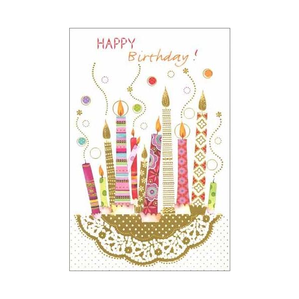グリーティングカード 誕生日 バースデー ろうそく おしゃれ メッセージカード ギフト