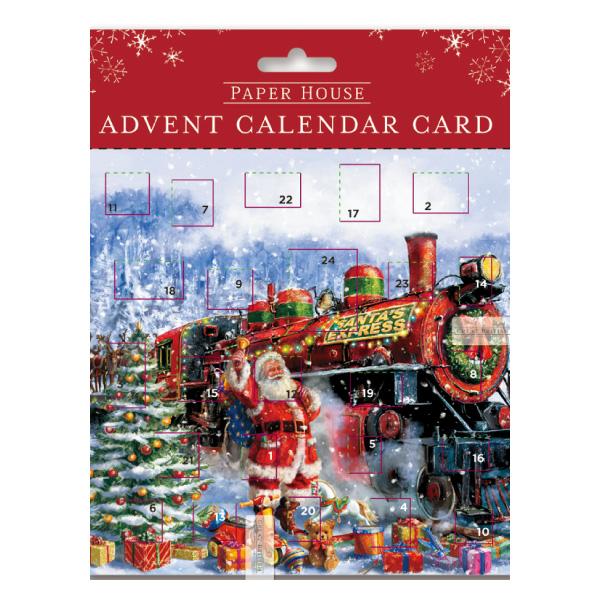 アドベントカレンダー クリスマス カードタイプ グリーティングカード 封筒付き
