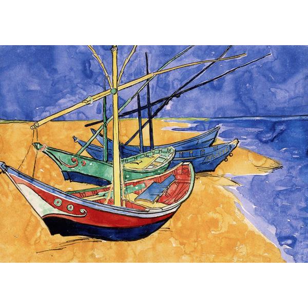 ポストカード ゴッホ「サント=マリーの舟」105×148mm 名画 郵便はがき コレクション アート