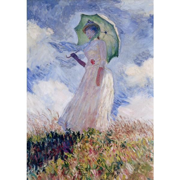 ポストカード モネ「日傘をさす女性(左向き)」105×148mm 名画 郵便はがき コレクション アート