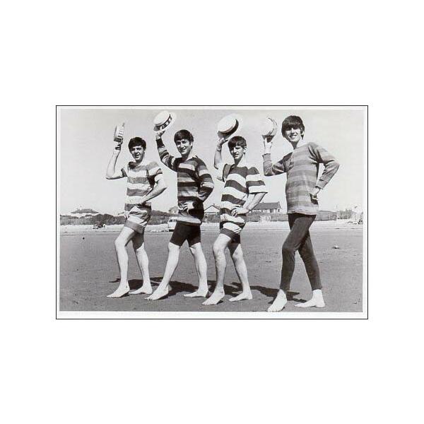 ポストカード モノクロ写真 ザ・ビートルズ バンドグループ