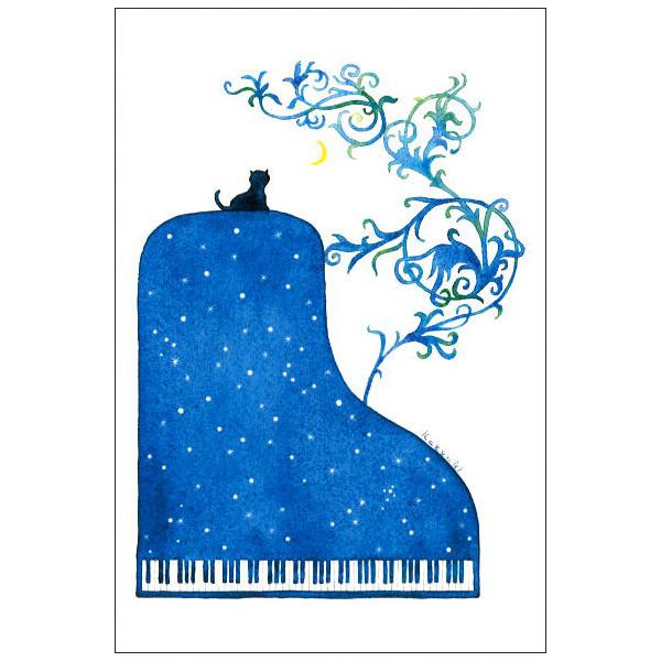 ポストカード 山田和明 夜の樹 絵本作家 イラストレーター ミュージック ピアノ 楽器 音楽 水彩画 おしゃれ メッセージカード 郵便はがき Yky 018 ユージニアyh 通販 Yahoo ショッピング