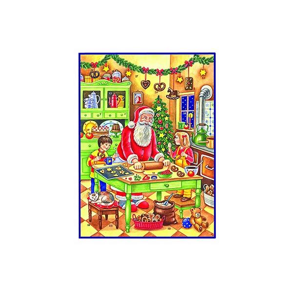 12月の1日から24日まで、1日1枚ずつ小さな窓をめくりながらクリスマスの訪れを楽しみに待つためのカレンダー。小窓の中には楽しい絵が描かれています。全ての小窓を開け終わると、翌日は待ちに待ったクリスマス!サンタと子どもたちが楽しそうにクッキ...