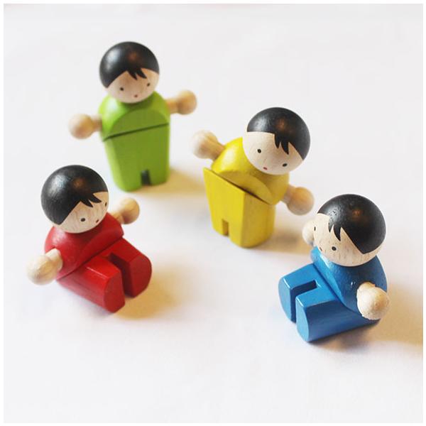 ミニドール4体セット プラントイ PLAN TOYS 1936 ラッピング無料