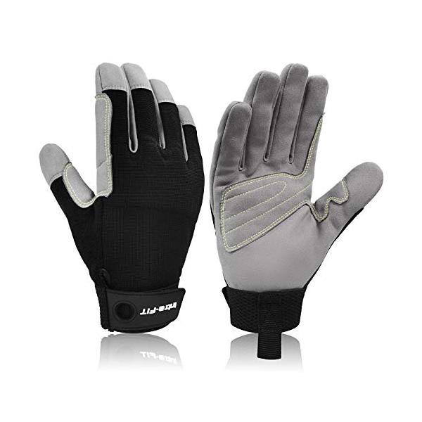 Intra-FIT 作業手袋 クライミング手袋 合成革 作業用手袋 背抜き手袋 クライミンググローブ レスキュー手袋 Sサイズ