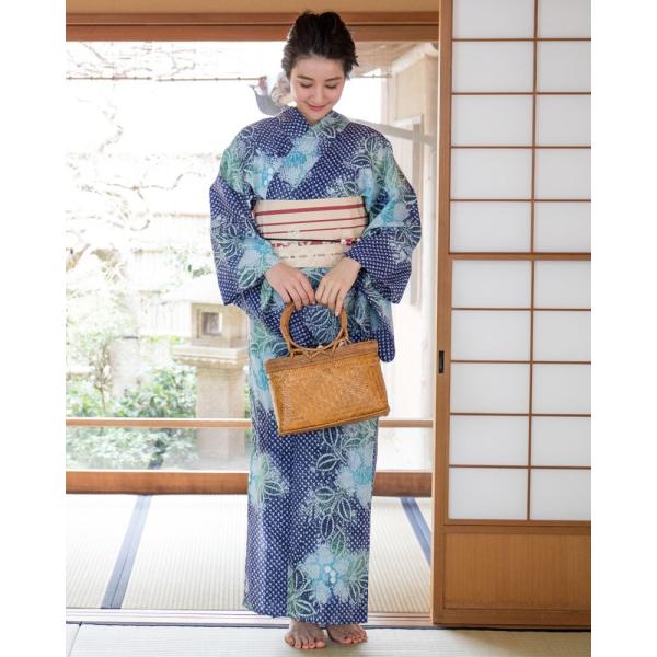 有松絞り浴衣 女性浴衣 帯 下駄 セット レトロ 浴衣 紺 ネイビー 水色 ブルー 花柄 Buyee Servis Zakupok Tretim Licom Buyee Pokupajte Iz Yaponii
