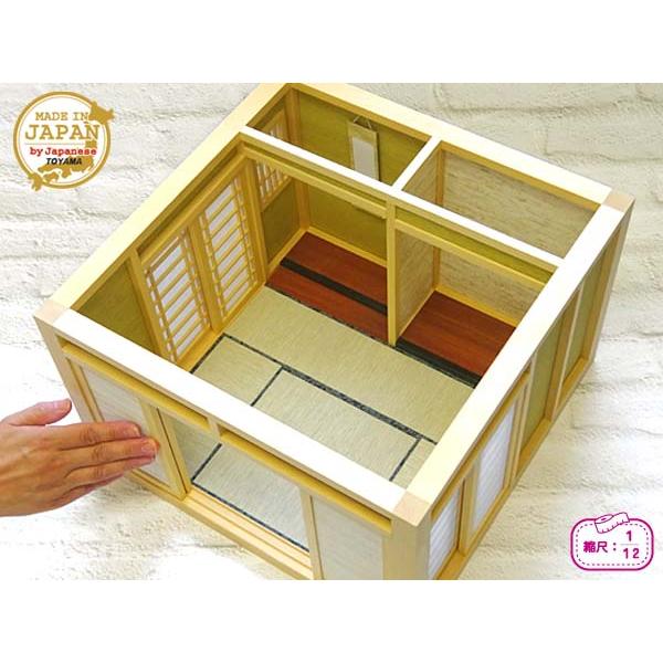 和風ドールハウス 1/12のミニ和室6畳 ロ型 床の間-2 木製 無塗装 和風ドールハウス 1/12のミニ和室6畳 ロ型 床の間-2 木製 無塗装