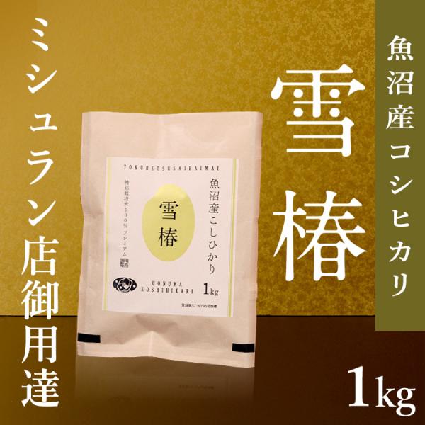 雪椿 米 お米 こしひかり 1kg 1キロ 魚沼産 新潟 魚沼産コシヒカリ
