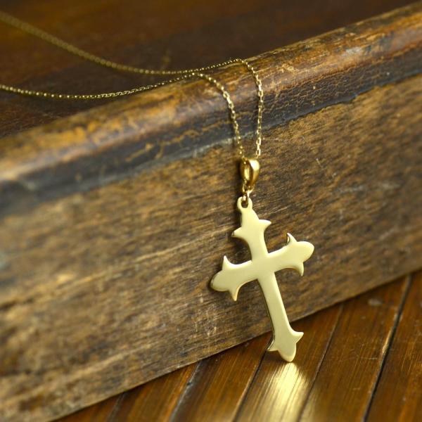 【K18YG】☆クロス 十字架 ペンダントトップ18金 約1.3g☆【美品】 K18YG】☆クロス 十字架 ペンダントトップ18金 約1.3g☆【美品