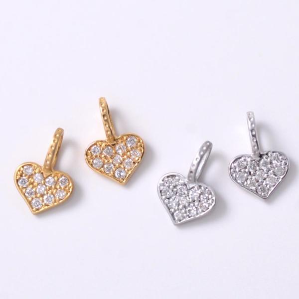 K18 ハート ダイヤ チャーム : ユキコ オオクラ 大倉珊瑚店 - 通販