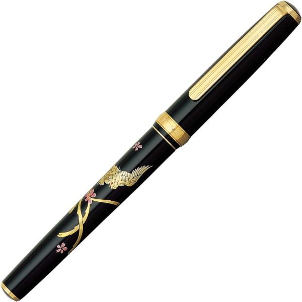 美巧 近代蒔絵 鳳凰 万年筆 18金 両用式 細字 F 限定 プラチナ万年筆 