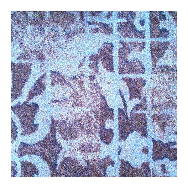 タイルカーペット50×50cm　カットパイル16枚セットETV79ブラウン系薄いブルーとブラックとの混在柄