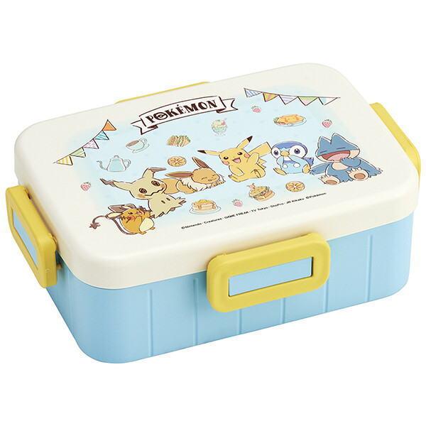 抗菌 キッズランチボックス(弁当箱) 650ml -ポケモン【Pokemon Cafe Art】 4点ロック式 仕切板付　sukeeter-61767