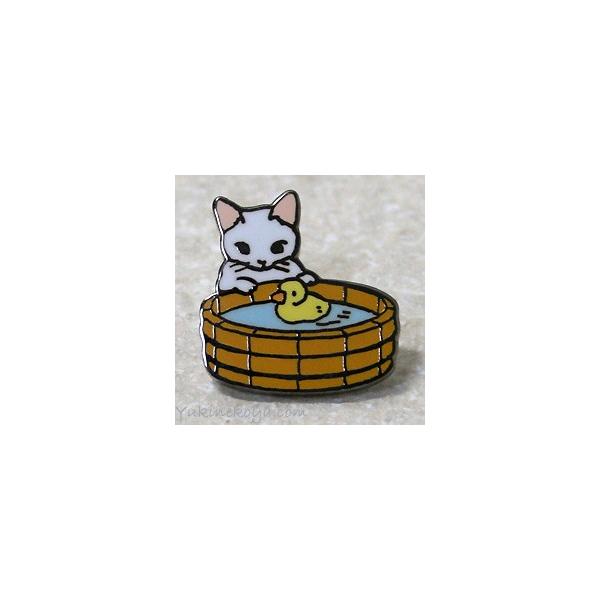 猫ピンズ ソフトクリーム グレー猫 ロシアンブルー ポタリングキャット ピンバッジ ピンブローチ 文房具 猫雑貨 猫グッズ ネコ 雑貨 ねこ柄 ネコグッズ キャット