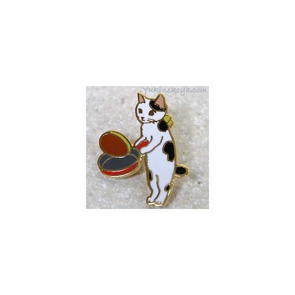 猫ピンズ ホットケーキ 白黒猫 ポタリングキャット ピンバッジ ピ ンブローチ 文房具 ステーショナリー 猫雑貨 猫グッズ ネコ 雑貨 ねこ柄 ネコグッズ キャット