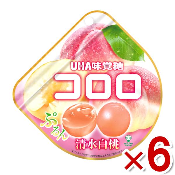 コロロ☆様 リクエスト 8点 まとめ商品 UHA味覚糖 味覚糖 コロロ 清水白桃 グミ 40g×6入 (期間限定 お菓子