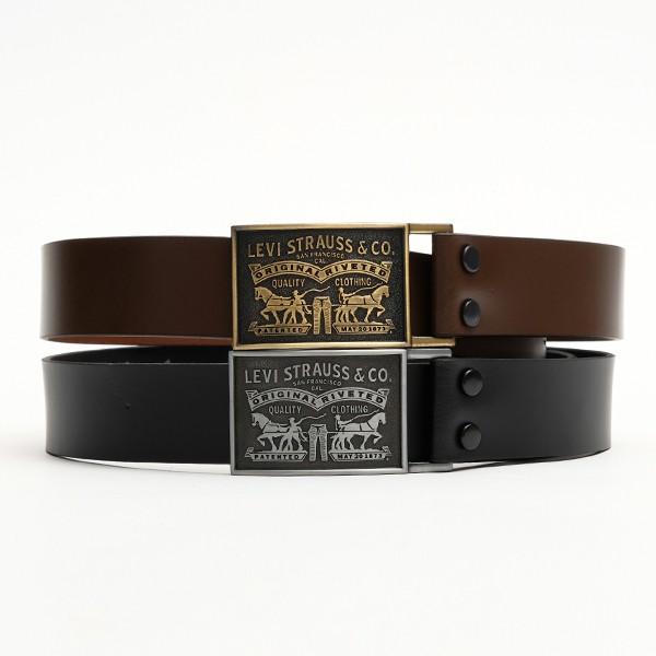 Levi's メンズベルトバックル リーバイス ロゴ 本革ベルト 38mm Levi's メンズベルトバックル リーバイス ロゴ 本革ベルト 38mm