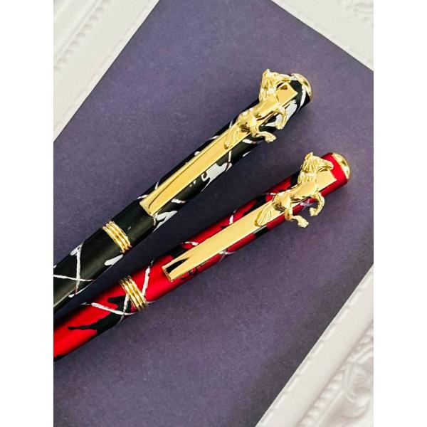 きらきら ボールペン 馬 ホース 文房具 ステーショナリー 筆記用具 ギフト