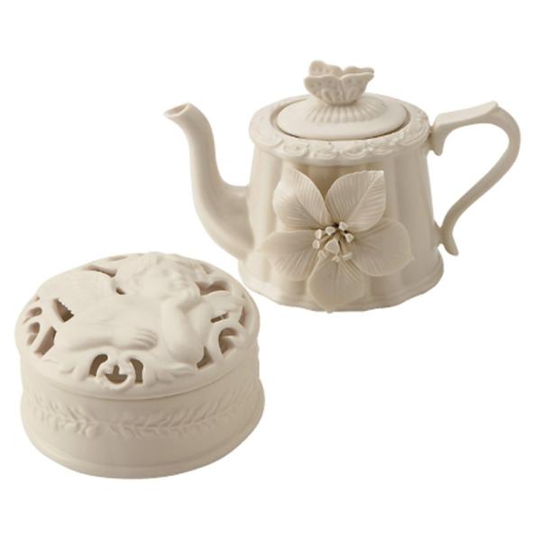 ⚫エンジェル小物入れ♥とても繊細なフラワーポットの素敵な2種類