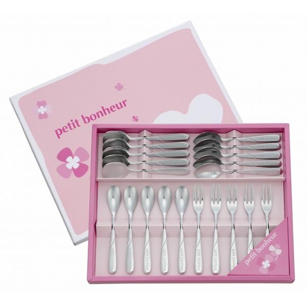 スプーン フォーク カトラリーセット プチボヌール フルーツ 20本 フォーク スプーン キッチン雑貨 食器 おしゃれ 日本製 ギフト