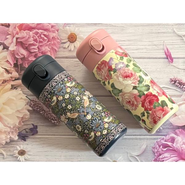 水筒 コンパクト ステンレスボトル 350ml バード＆ストロベリー プリンスローズ 保温 保冷 まほうびん 魔法瓶 キッチン雑貨 おしゃれ