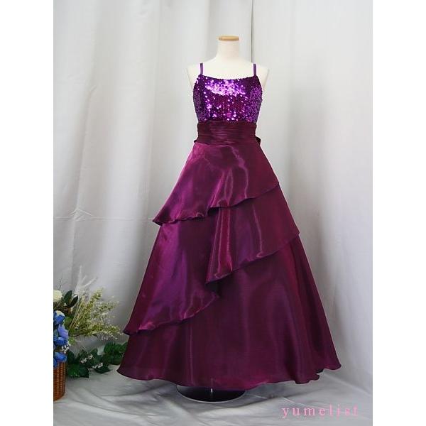 ゆめりすと カルナ・フェスタ パープル 160：演奏会発表会用ドレス  