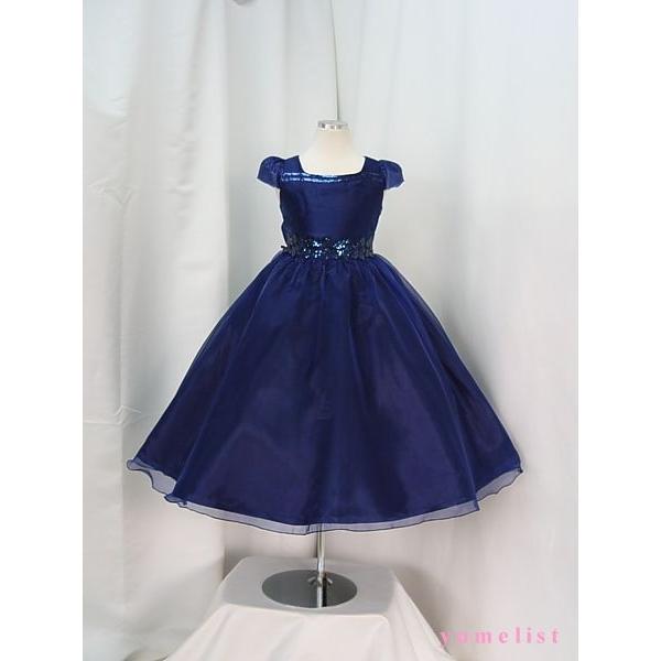ゆめりすと ミッシェルv4 ネイビー：演奏会発表会用子供ドレス  