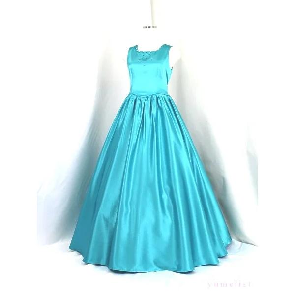 ゆめりすと シャンタンロング J3 ターコイズブルー 165：演奏会発表会  