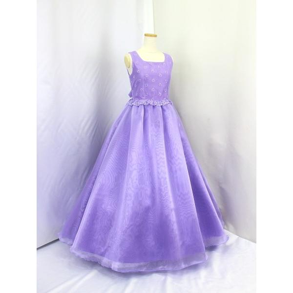ゆめりすと 子供用ドレス パープル 紫 薄紫 演奏会 発表会 ソフィーライラック ゆめりすと ソフィーv4 ライラック 160：演奏会発表会用子供ロング