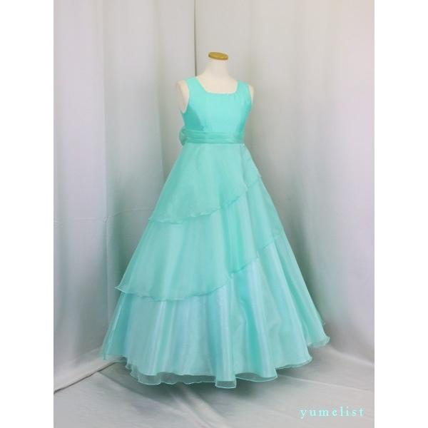 ゆめりすと プリマダージュ ミントグリーン 160：演奏会発表会用ドレス