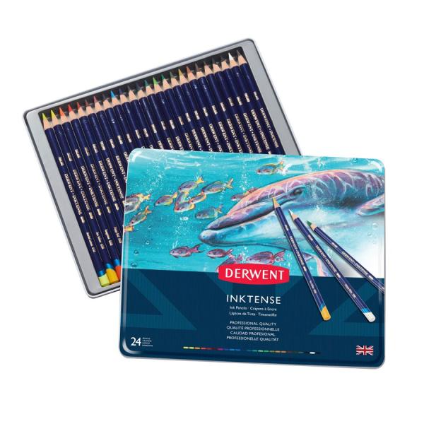 DERWENT ダーウェント インクテンス 水彩色鉛筆 24色セット