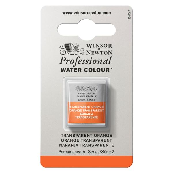 Winsor＆Newton プロフェッショナル ウォーターカラー ハーフパン 650 トランスペアレント オレンジ