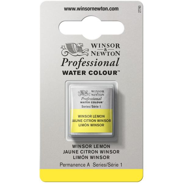 Winsor＆Newton プロフェッショナル ウォーターカラー ハーフパン 722 ウィンザーレモン