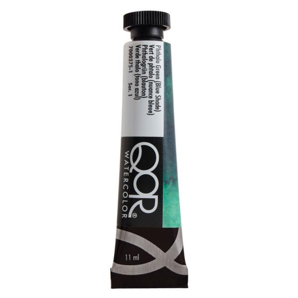 ゴールデン QoR コア 透明水彩絵具 11ml チューブ 375 フタロ グリーン ブルー シェード