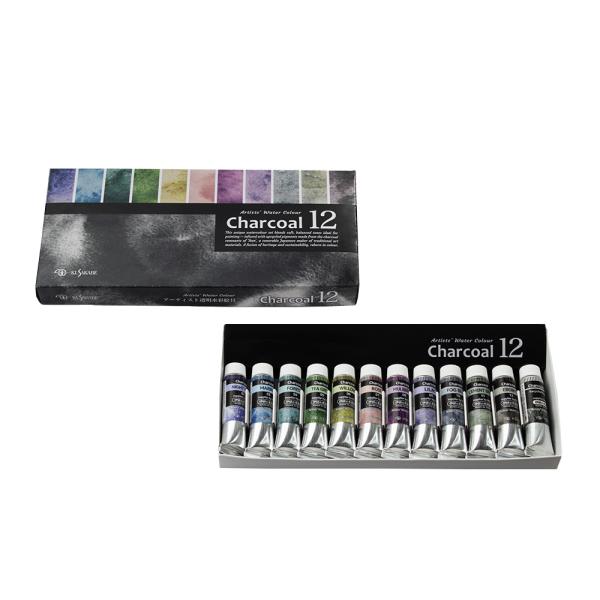 専門家用透明水彩絵具 チャコールシリーズは、画用木炭専業メーカー「伊研」様の、高品質ながら外観が販売レベルに達しなかったものを、細かく粉砕精製することで顔料としてアップサイクルし、絵具として再び生命を与えられました。　●新しいドローイング素...