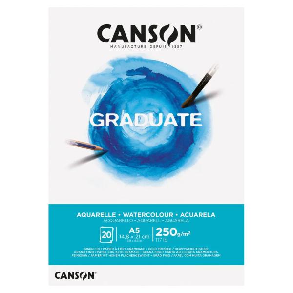 CANSON グラジュエイト ウォーターカラー パッド A5