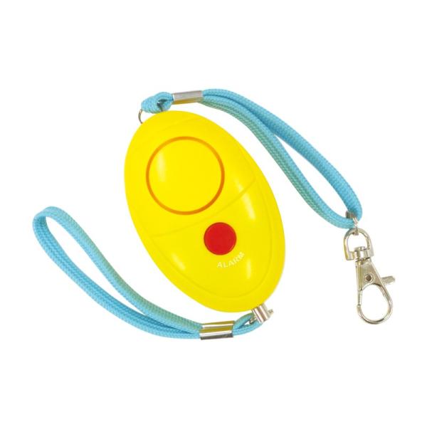 単4電池で使えるコンパクトな防犯ブザー　単4電池2個付　45×70×31mm　75g　ABSヘッダー付　化粧箱入