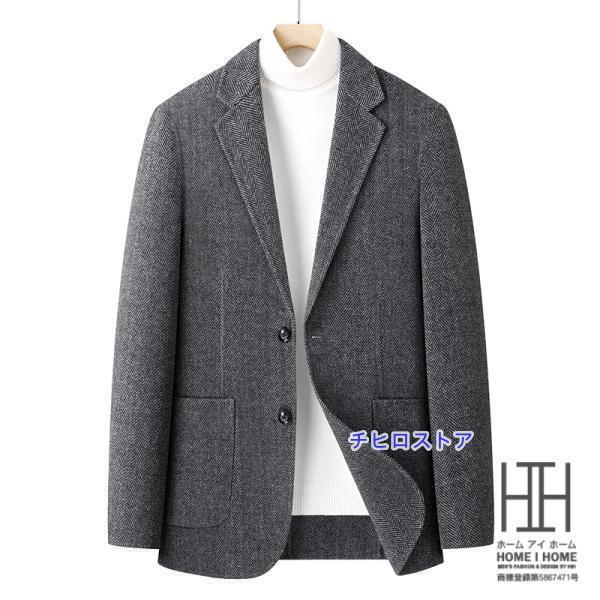 ジェイプレス テーラードジャケット ウール100% ヘリンボーン M〜L程度