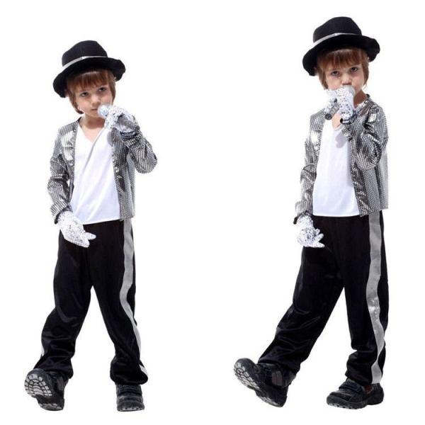 ハロウィン 衣装 子供 マイケル?ジャクソン 4点セット スター 男の子 女の子 コスチューム キャラクター こども ハロウイン 衣装 舞台 変装