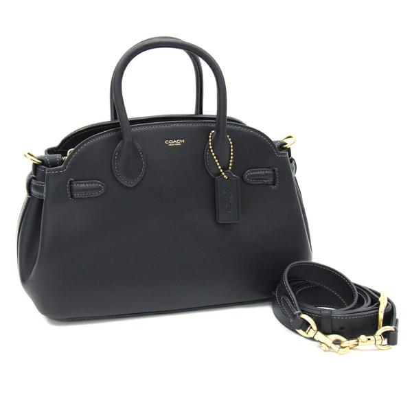オールレザー 2way ビジネスバッグ ✨希少✨COACH ブラック 2WAY ロゴ サッチェル ジョージア レザー バッグ COACH（コーチ） ロゴ型押し バッグ