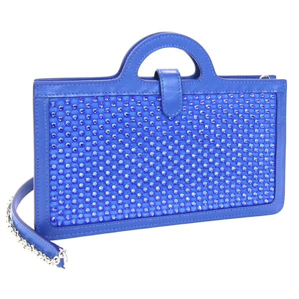 MARNI（マルニ） ショルダーバッグ ビジュートリム ブルー レザー