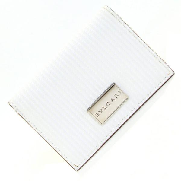 BVLGARI（ブルガリ） 名刺入れ ミレリゲ 27694 ホワイト ベージュ