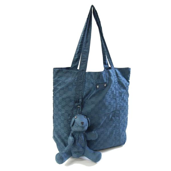 GUCCI グッチ ナイロン ポーチ 紺色 正規品 GG柄 GUCCI（グッチ） （新品・未使用品）グッチ ジャンボGG ポーチ