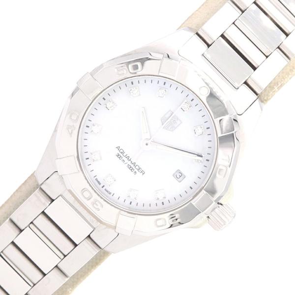 電池交換済 TAG Heuer タグホイヤー アクアレーサー 11Pダイヤ WAY1413 デイト 300m防水 ダイヤモンド ホワイトシェル SS ステンレス レディース クォーツ【6ヶ月保証】【腕時計】【中古】 楽天市場】電池交換済 TAG Heuer タグホイヤー アクアレーサー 11P