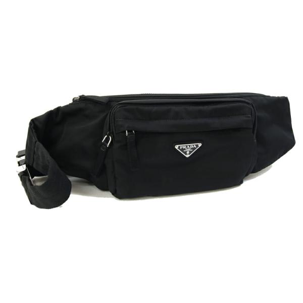 【極上美品・使用感少ない✨】プラダ ボディバッグ クロスボディ ナイロン 黒 PRADA（プラダ） ボディバッグ 2VL005 ブラック ナイロン 中古 斜め