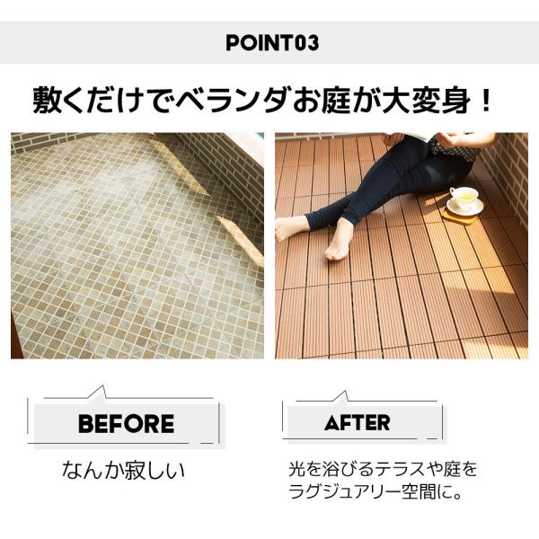 ウッドデッキ ウッドパネル 27枚セット 人工木 Diy 樹脂 ジョイント式 キット 30 30cm 庭 ベランダ 腐らない おしゃれ Buyee 日本代购平台 产品购物网站大全 Buyee一站式代购 Bot Online
