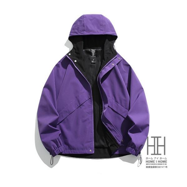 ホームアイホーム マウンテンパーカー メンズ フード付き 撥水パーカー