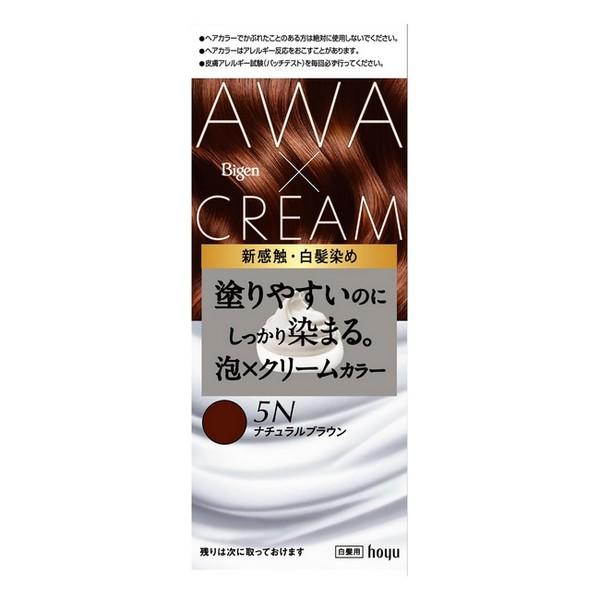 【医薬部外品】ホーユー(株) ビゲン 泡クリームカラー 5N ナチュラルブラウン