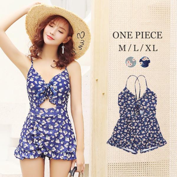 水着 レディース ワンピース 花柄 体型カバー バックシャン ママ ミセス 可愛い Viki0 夢line 通販 Yahoo ショッピング