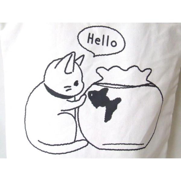 レディース 女の子向け猫イラスト天ファスナー帆布キャンバストートバッグ 金魚 メール便無料 Buyee Buyee 日本の通販商品 オークションの代理入札 代理購入